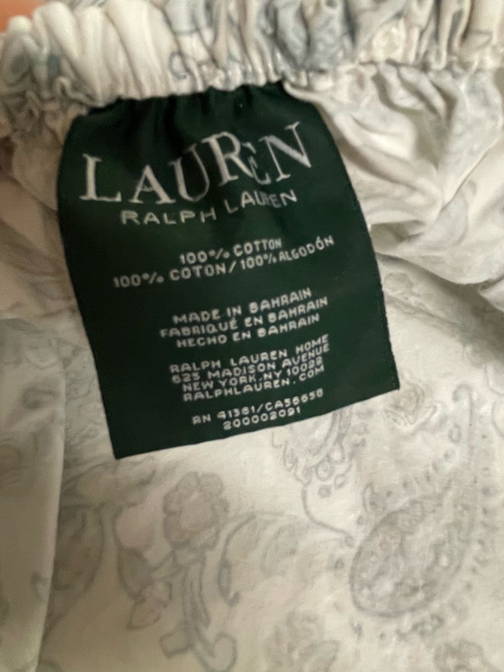 Ralph Lauren Cotton Paisley Flower Full Size Sheet Set, No Pillow Cases - Picture 4 of 5
